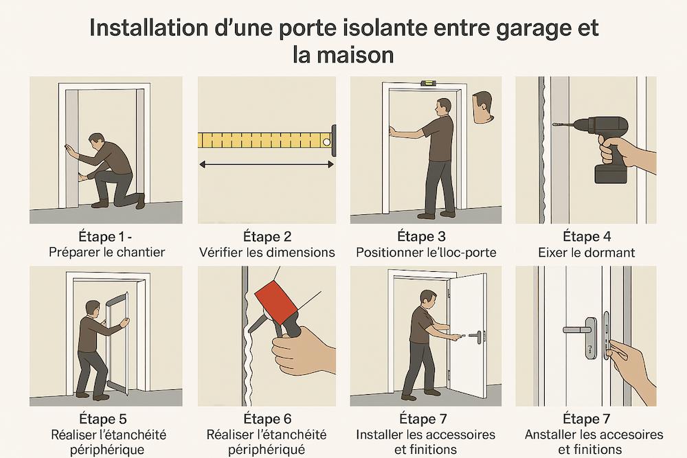 porte isolante entre garage et maison